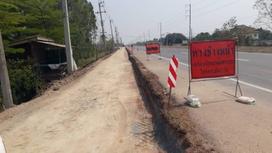 งานทดสอบ Field Density Test ทรายถมชั้นคันทาง Sta7+000 Main line Lt,Rt  ฝั่งถนน ทล.319