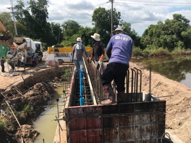 ตรวจสอบงานเทคอนคาน Abutment AO, RT กม.1+875 ฝั่งตันโครงการฯ