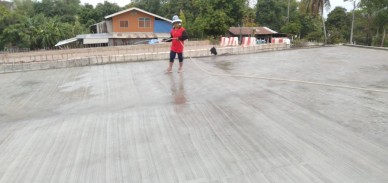 งานบ่มคอนกรีตพื้น Approach SLab ฝั่งปลายโครงการฯ LT สะพานข้ามแม่น้ำปราจีนบุรี กม.1+875